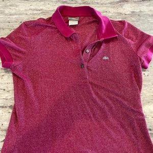 Magenta sparkly Lacoste polo